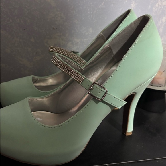 QUPID teal heels size 9 NWOT - Picture 4 of 9